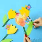 Paper Tulip Flower Craft for Kids