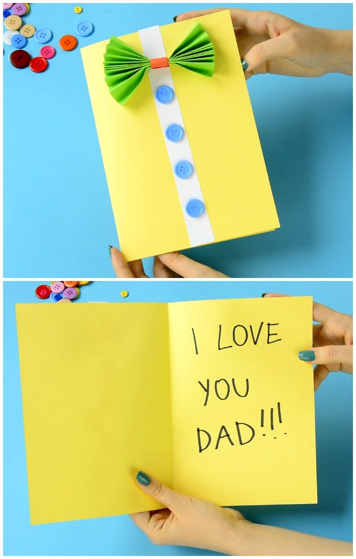 Bow-Tie Shirt Father's Day Card Idea - Easy Peasy and Fun
