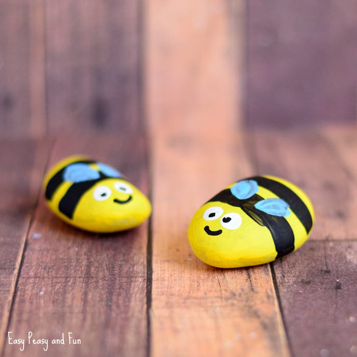 Bee Painted Rocks Crafts