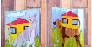 Printable Cat and Dog Agamograph Template