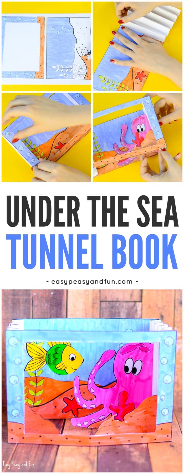 Printable Under the Sea Tunnel Book Craft for Kids