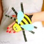 Bee Paper Hand Puppet Template Craft