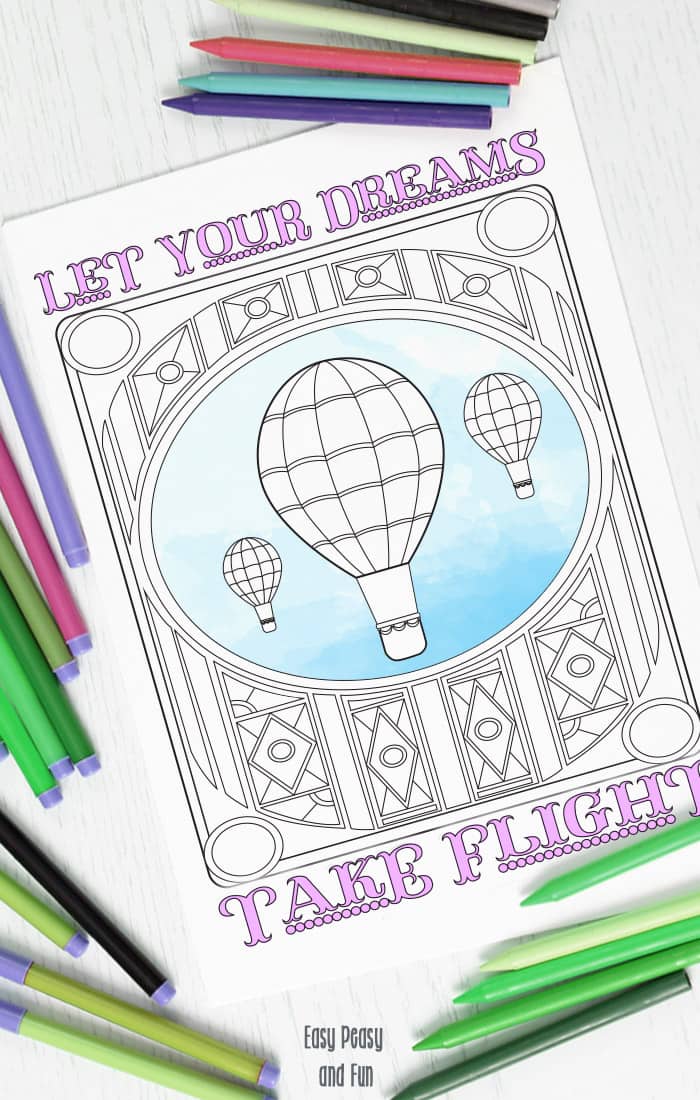 Hot Air Balloon coloring page Free Printable Coloring Pages