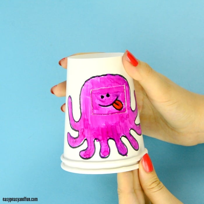 Paper Cup Octopus 3