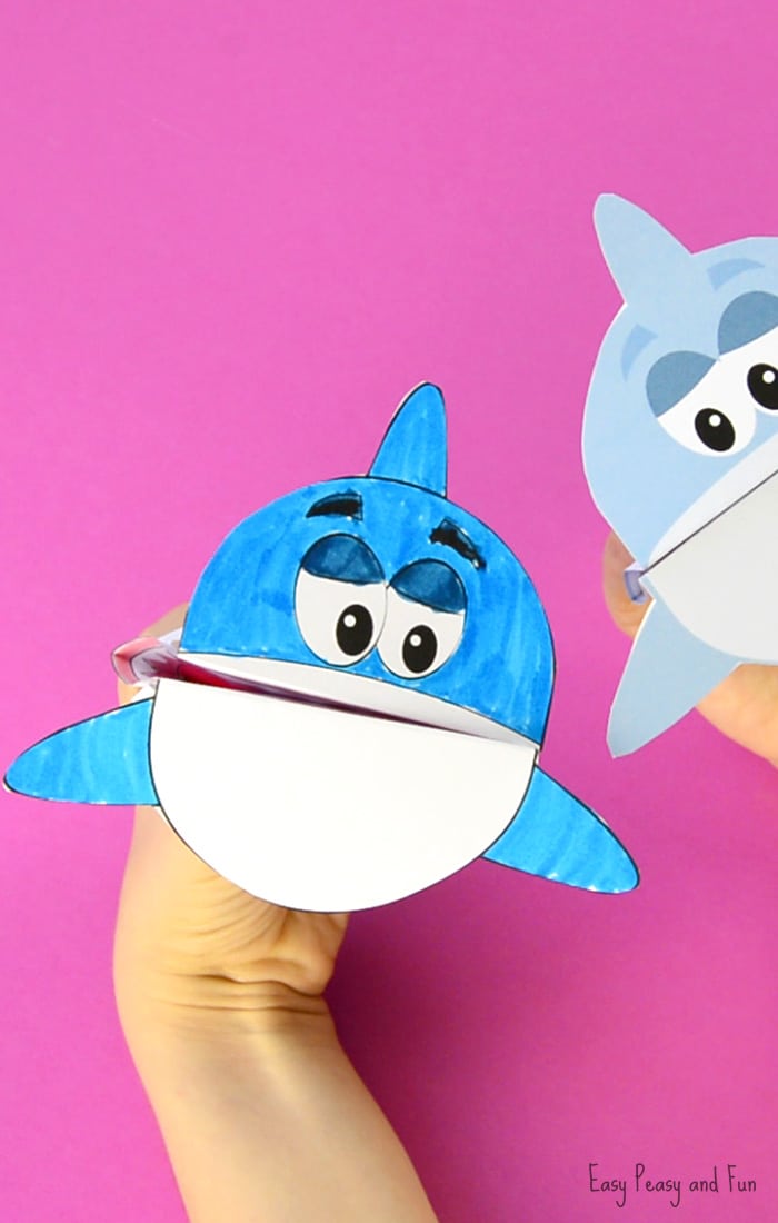 Printable Shark Puppet Easy Peasy And Fun