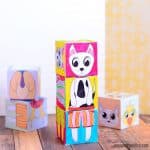Animals Mix and Match Cubes Paper Craft