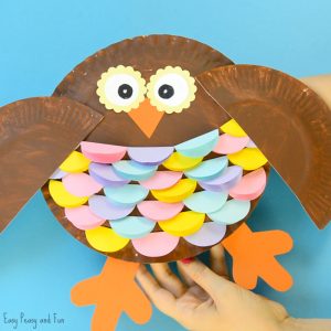 Colorful Paper Plate Owl Craft