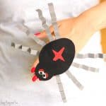 Spider Paper Hand Puppet Template Craft for Kids to Make