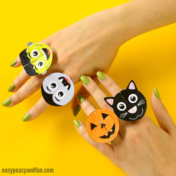 Halloween Monsters Paper Rings