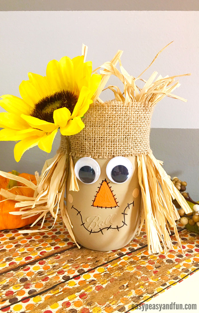 Scarecrow Mason Jar Craft