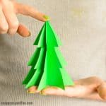 3D Paper Christmas Tree Printable Template