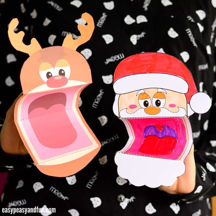 Cute Christmas printable puppets