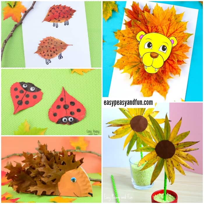 Fun kids leaf crafts