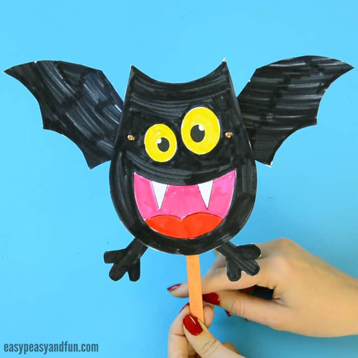 Animated bat paper doll crafts for kids