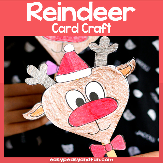 Reindeer Card Craft Template