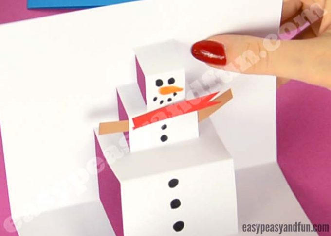 Snowman Pop Up Card - Easy Peasy and Fun