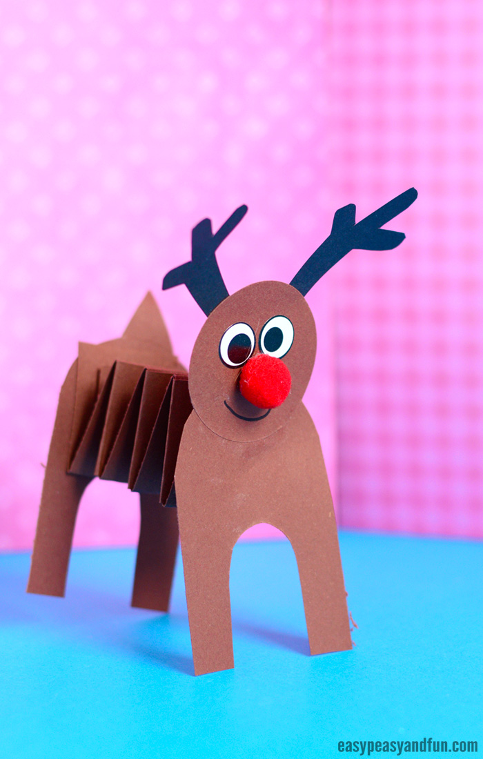 Accordion Paper Reindeer Craft for Kids