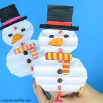Accordion Paper Snowman Craft for Kids