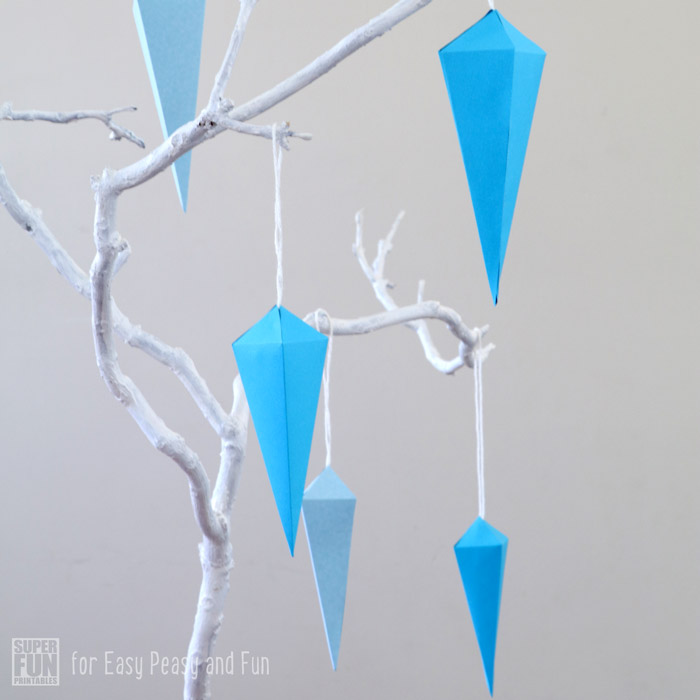 DIY icicle ornaments