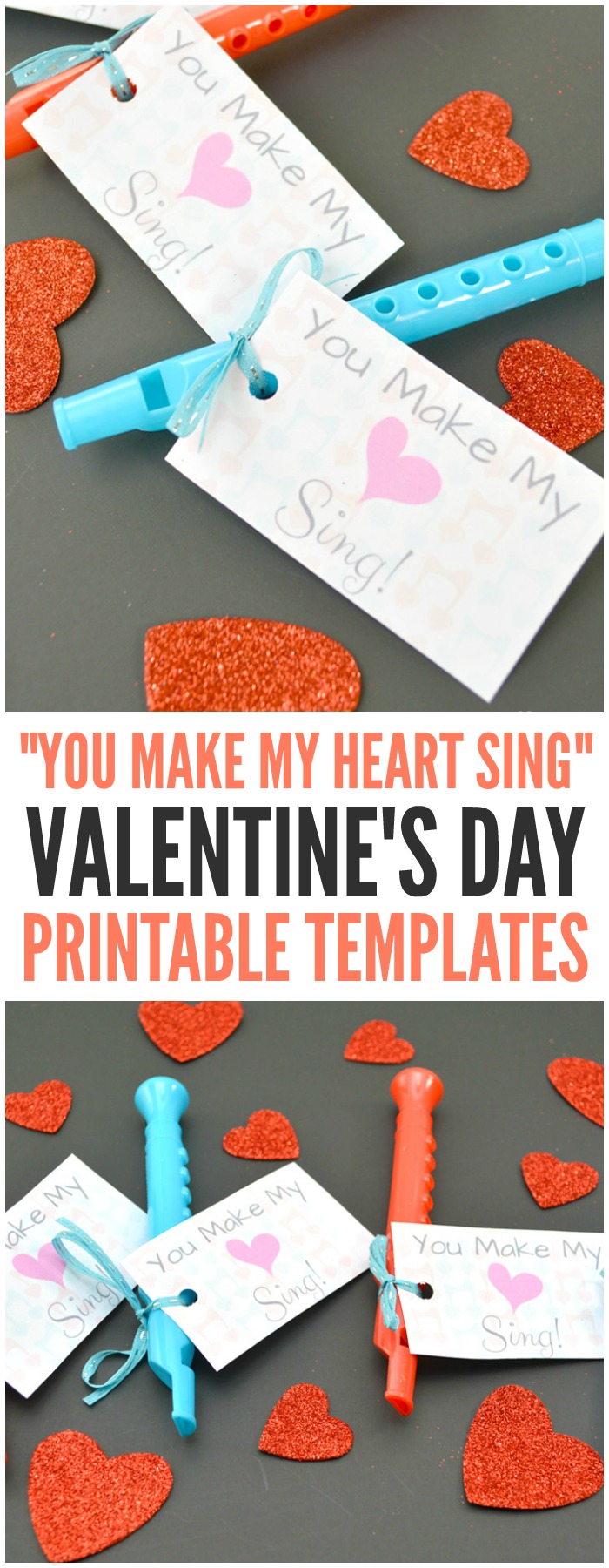 You Make My Heart Sing" Valentines Card from Teacher to Students For Valentine Card Template For Kids