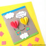 Paper Heart Air Balloons Card