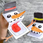 Printable Snowman Puppet Template Craft