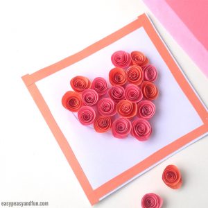 Rose Filled Heart Card Craft