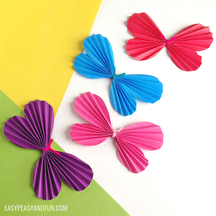 How to Make a Paper Butterfly - Template Included - Easy Peasy and Fun