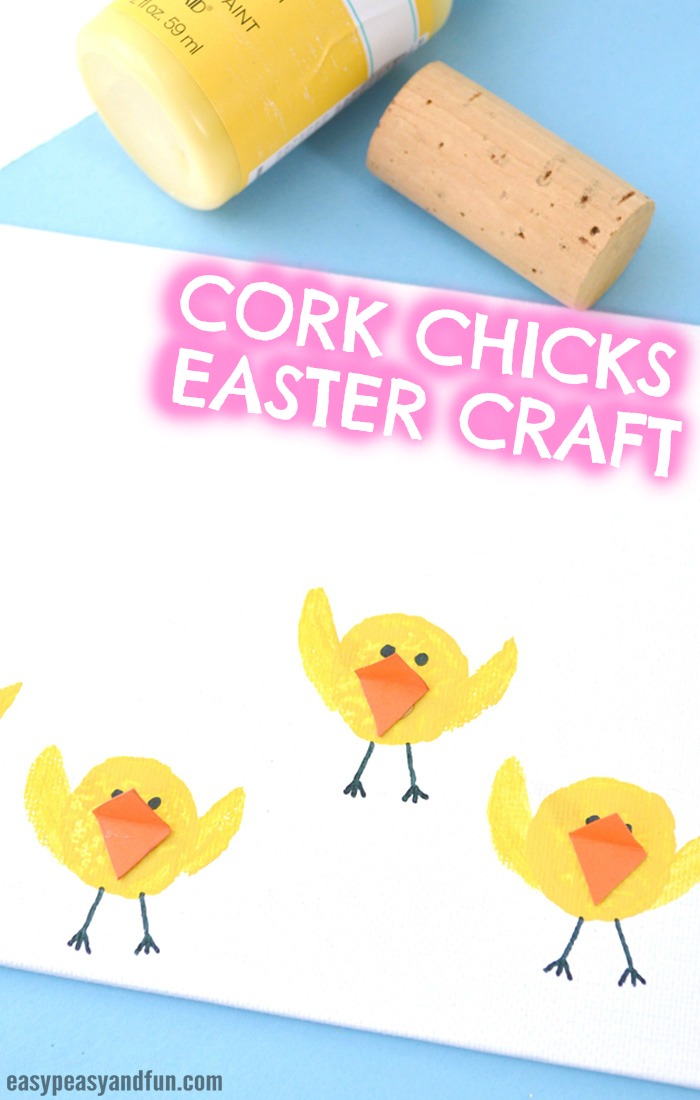 Cork Chicks Easter Craft for Kids to Make