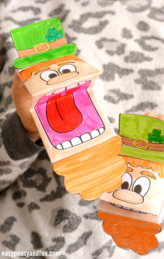 Printable Leprechaun Puppet St Patrick s Day Activity Easy Peasy 