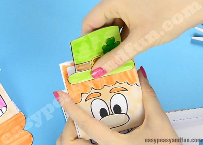 Printable Leprechaun Puppet - St. Patrick's Day Activity - Easy Peasy and Fun