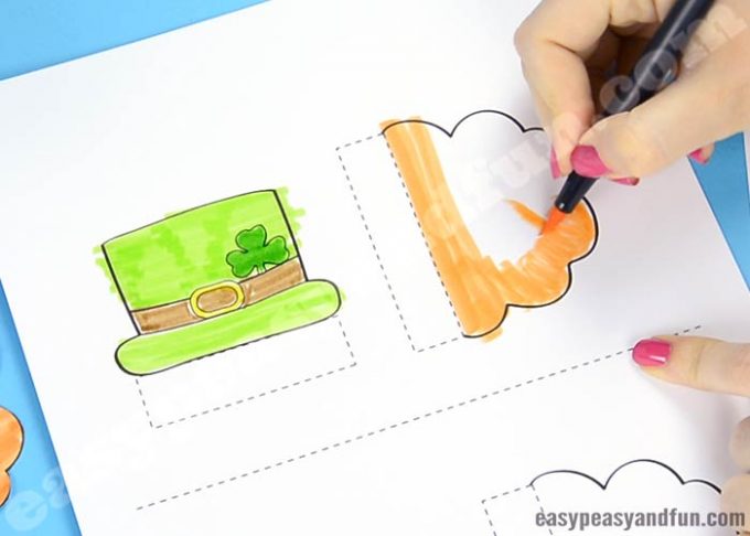Printable Leprechaun Puppet - St. Patrick's Day Activity - Easy Peasy and Fun