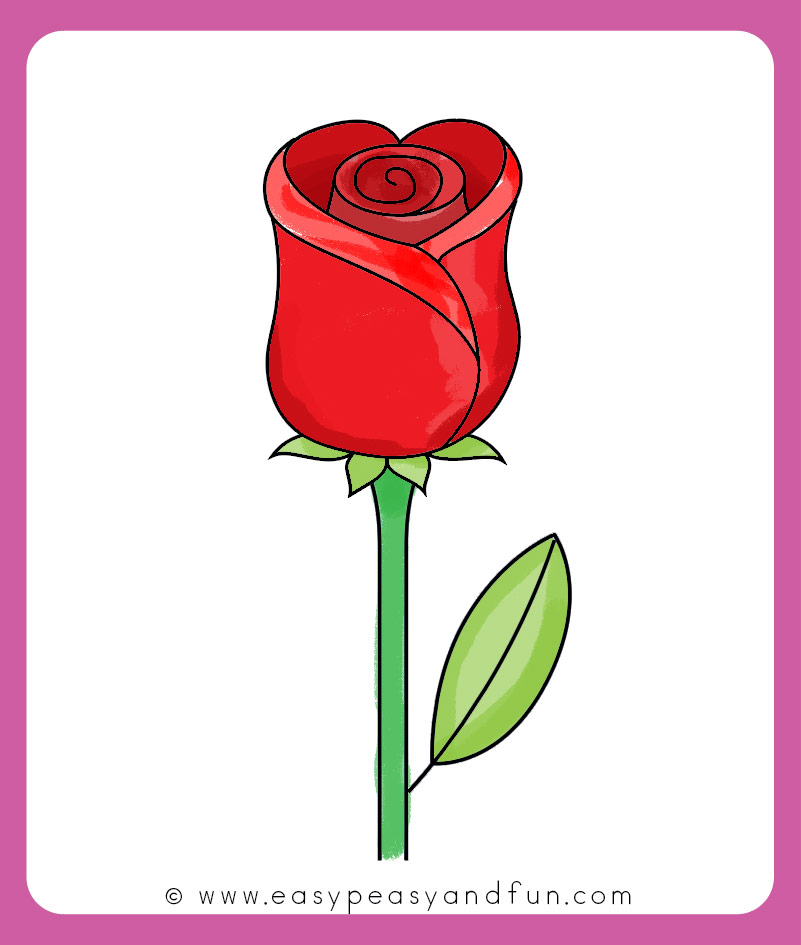 How To Draw A Rose Easy Step By Step For Beginners And Kids Easy Peasy And Fun
