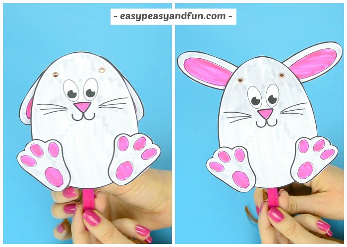 Children's Easter Bunny Puppets Easter Crafts