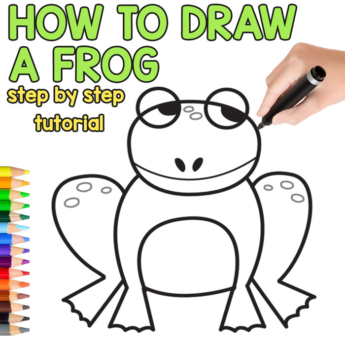 How to draw a frog led drawing
