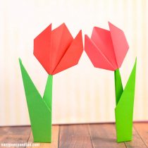 How to Make Origami Flowers – Origami Tulip Tutorial with Diagram