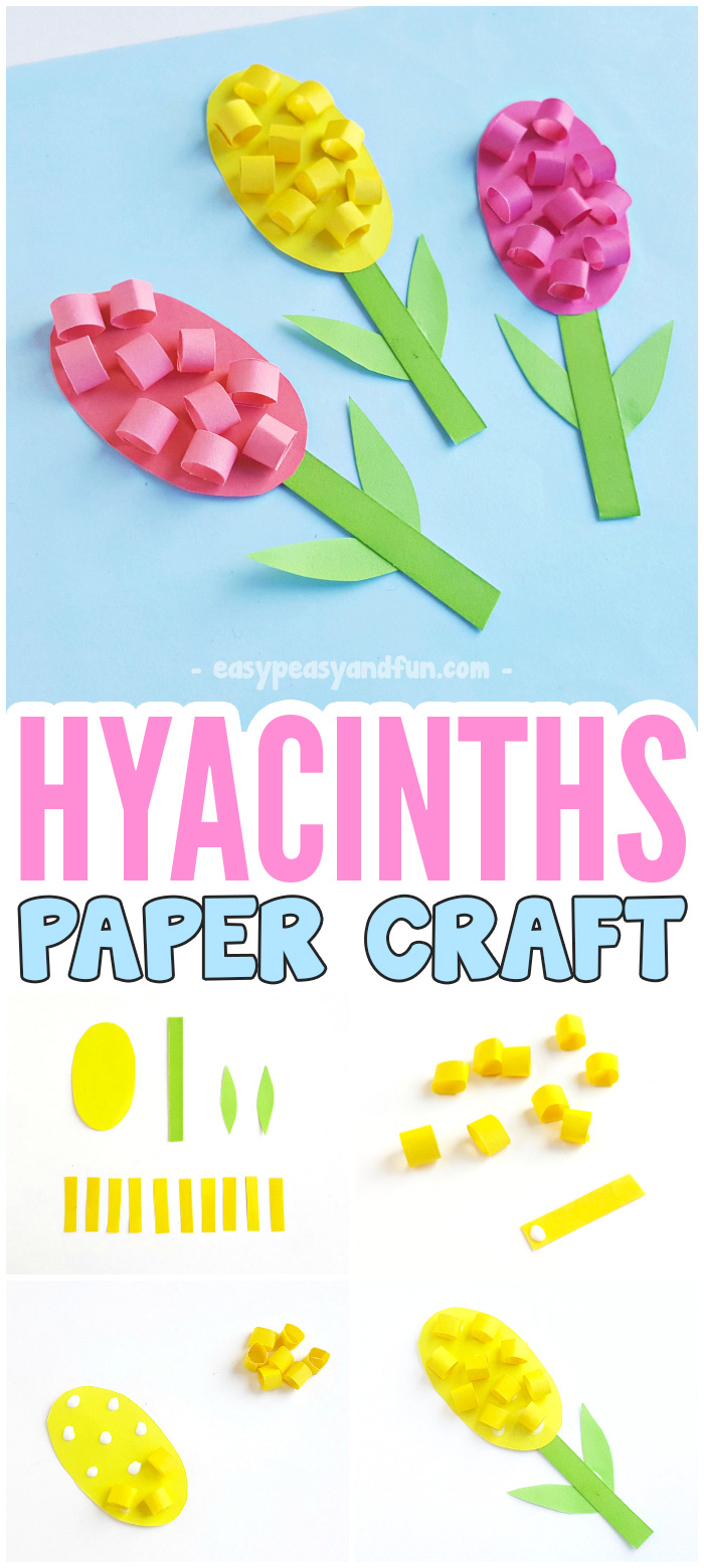 Paper Hyacinths Flower Craft For Kids #flowercrafts #papercrafts #craftsforkids