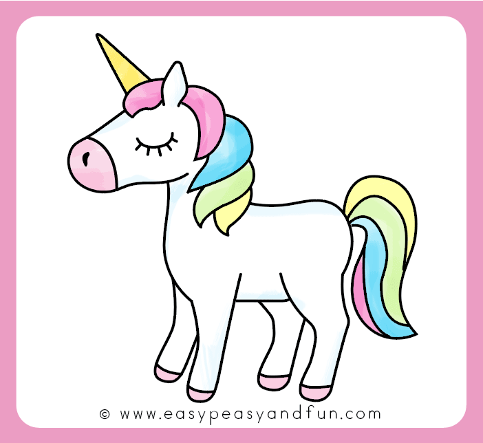 Color in your unicorn drawing