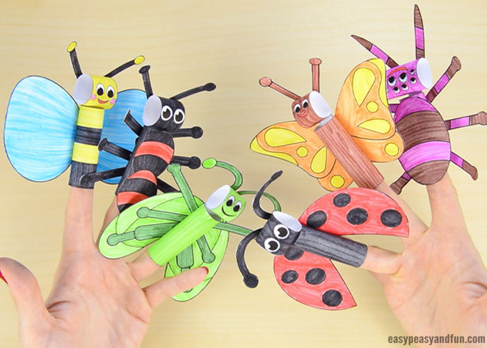 Printable Finger Puppet Bugs 
