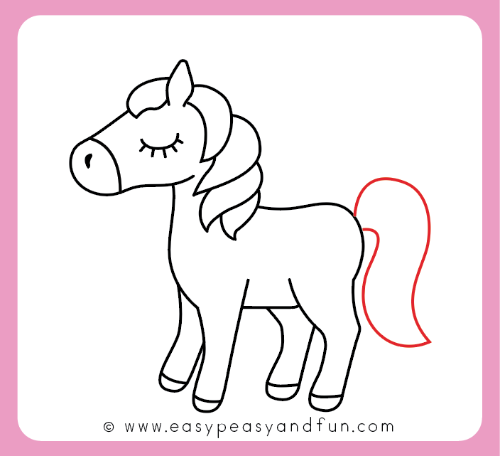 Easy Unicorn Drawing guide for kids with free printable-saigonsouth.com.vn