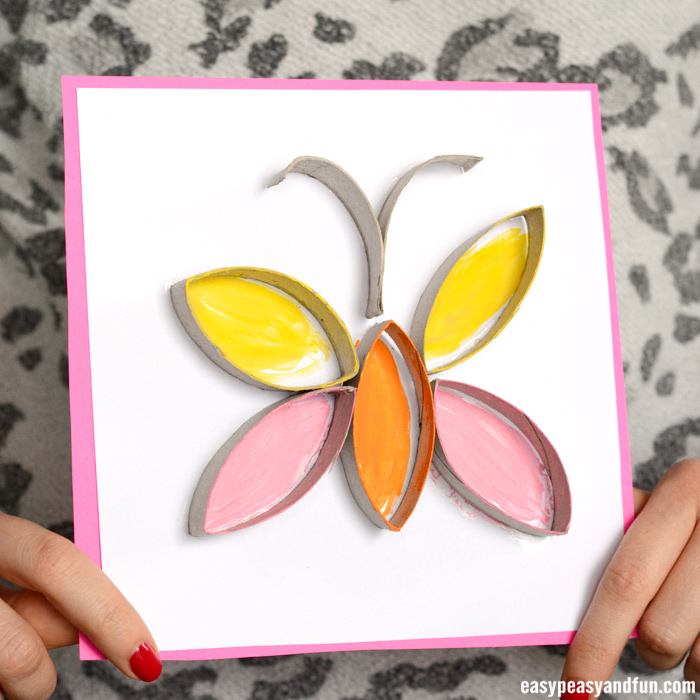 Toilet paper roll butterfly crafts for kids