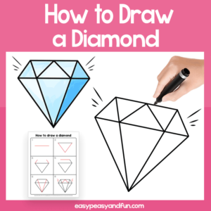 How to Draw a Diamond - Step by Step Diamond Drawing Tutorial (with ...