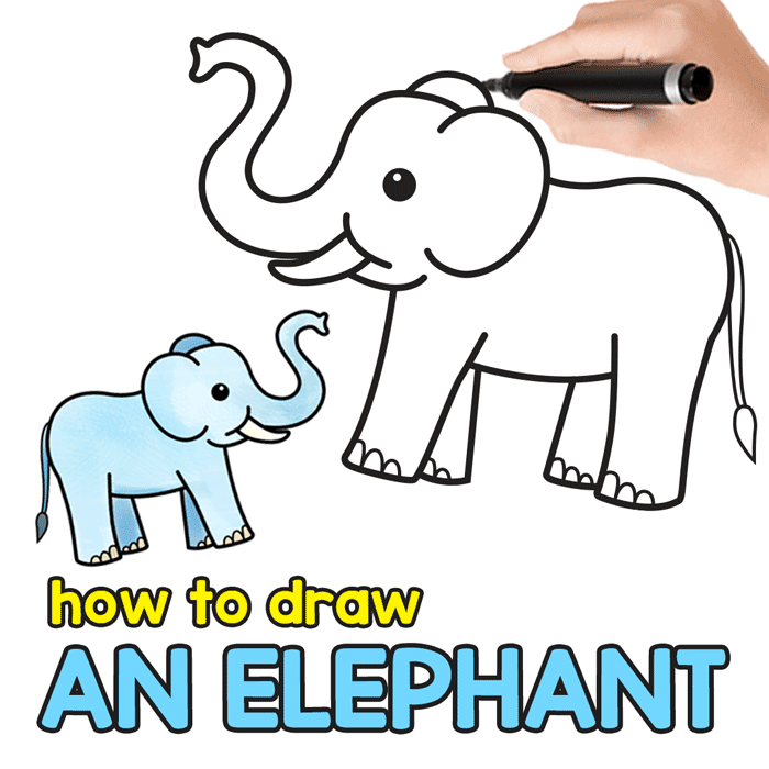 Line drawing of the elephant