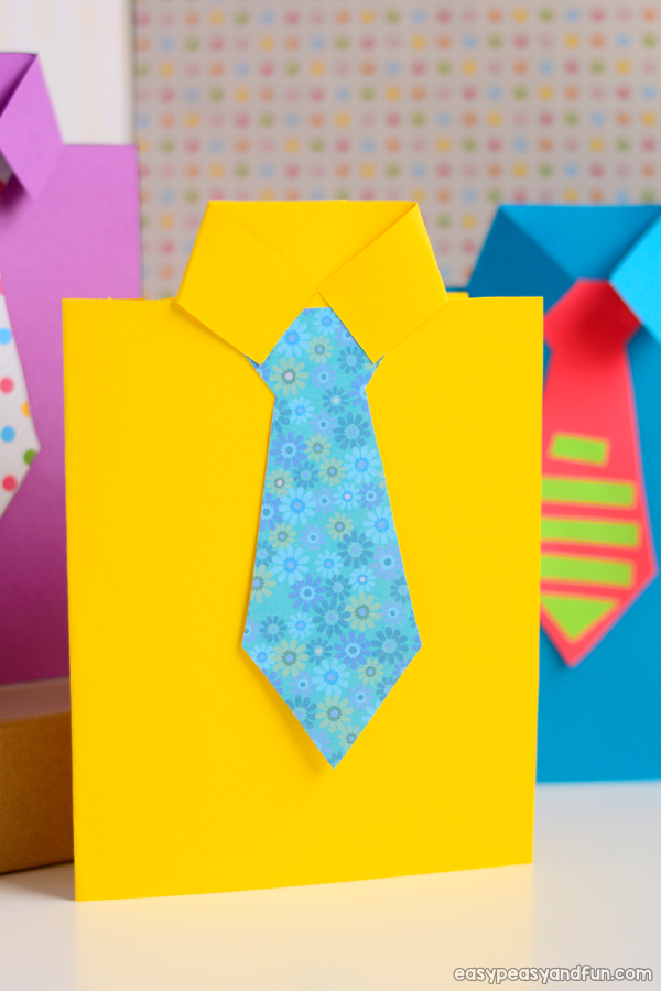 Shirt card idea for Father's Day.  Paper crafts for kids.