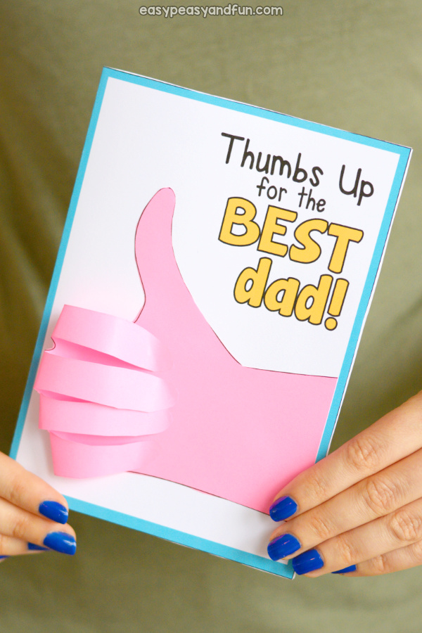Father’s Day Thumbs Up Card Idea for Kids