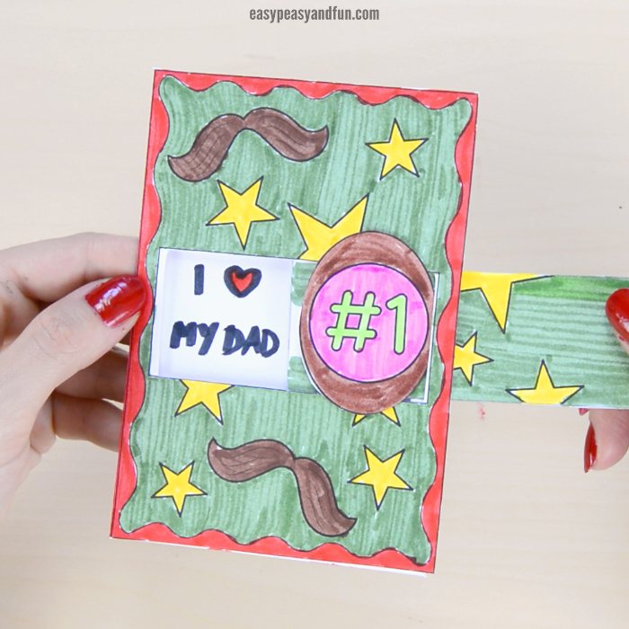 Hidden message father's day card crafts