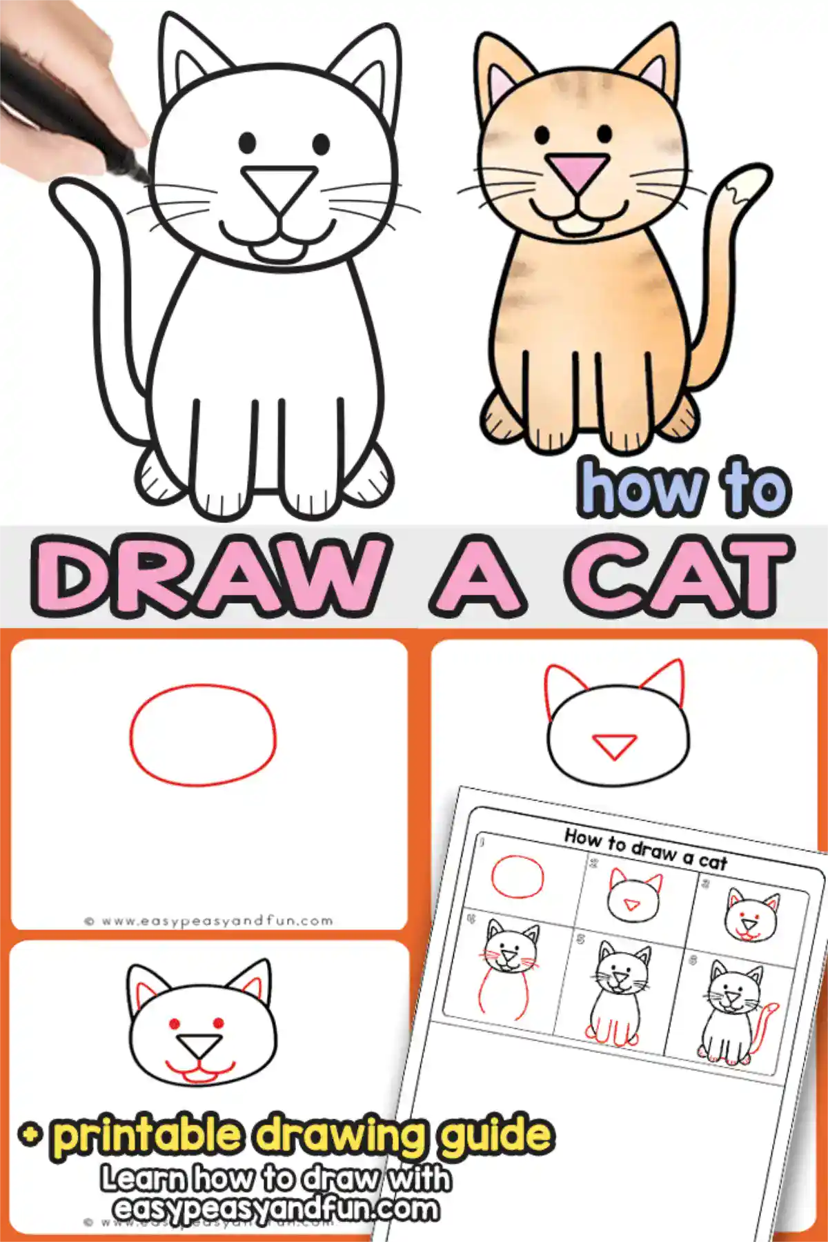 Cat guided drawing