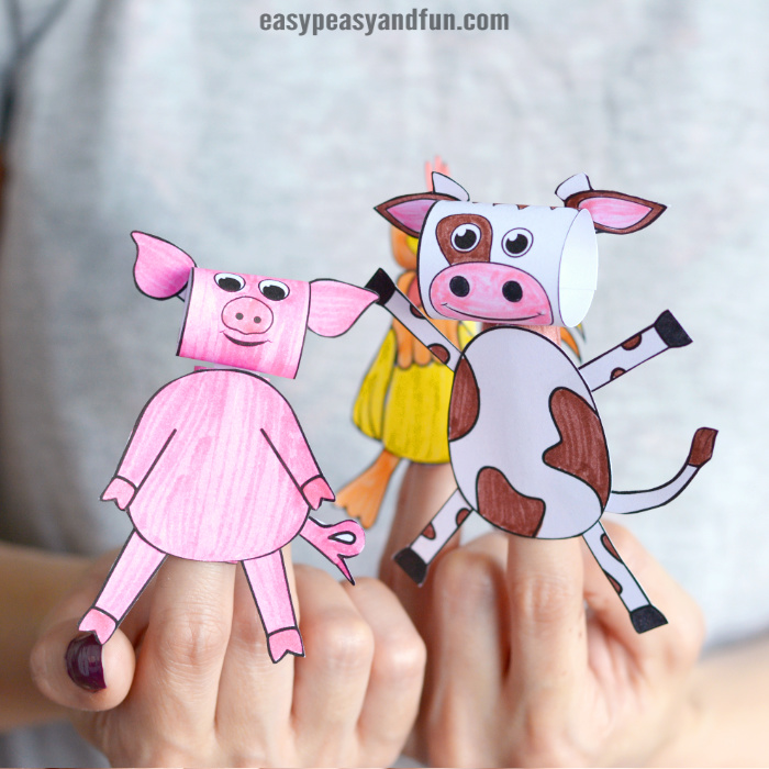 Printable Farm Animals Finger Puppets 2