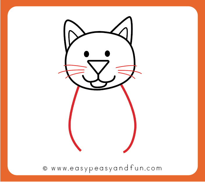 Cat Drawing - Cute Cat Sketch - Cat Art - Cat Face