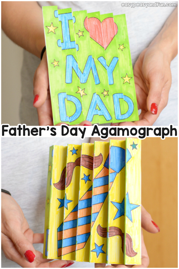 Father's Day Agamograph Template for Kids